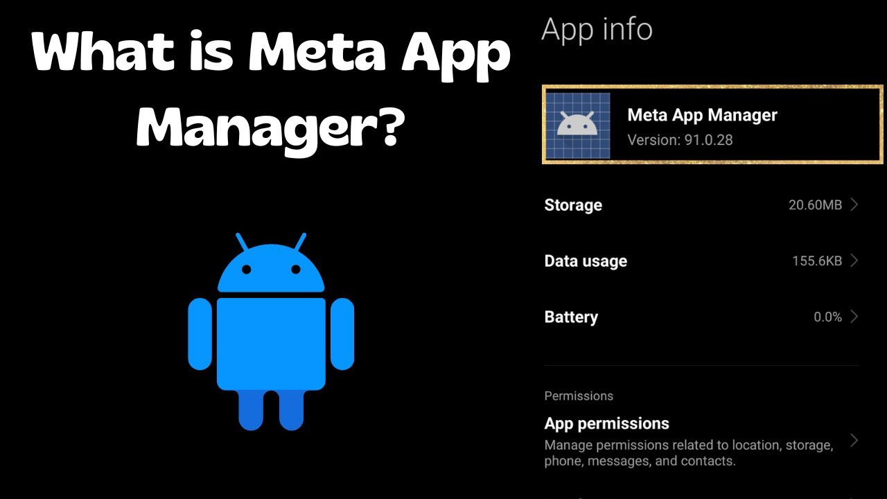 what is meta app manager on android
